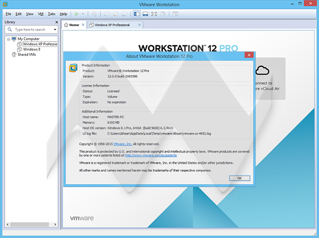 license for vmware workstation pro 12